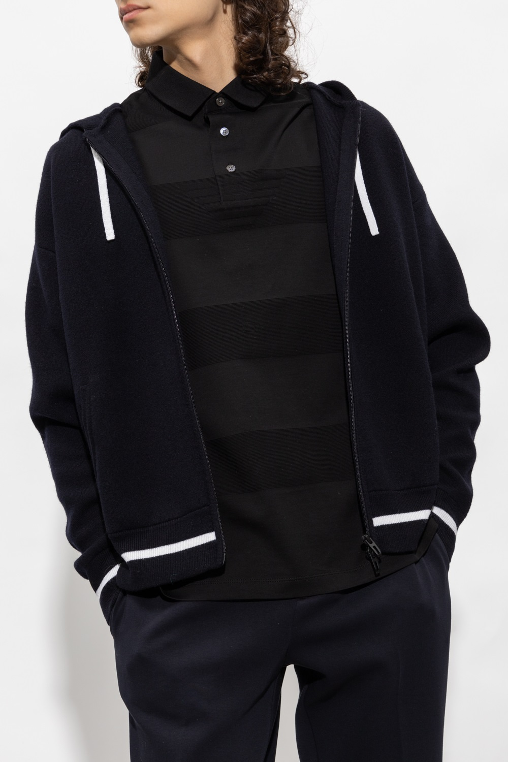 SchaferandweinerShops TW - Black Hooded cardigan Emporio